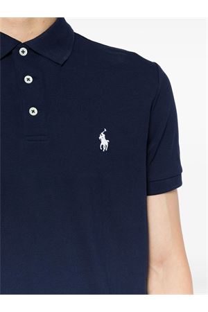 Polo in cotone blu RALPH LAUREN | 710941439003NAVY